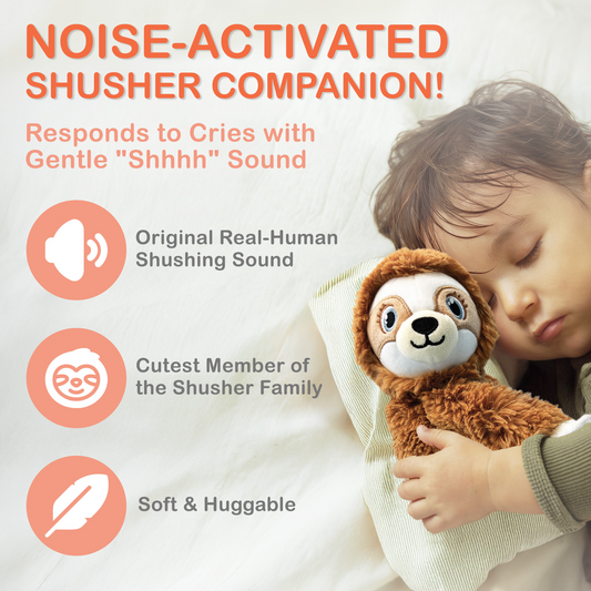 Baby Shusher Sloth — Plush Sound Machine